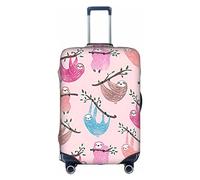 GXUNGT Housse de bagage de voyage pliable personnalisée avec imprimé paresseux coquin, parfaite pour tous les voyageurs, blanc, S