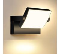 GXXG 40W Applique Murale Exterieur 4000Lm Noir Applique Extérieur avec panneau LED pivotant à 350°3000K Blanc Chaud Projecteur Exterieur étanche IP65