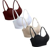 GXXGE Lot de 4 Soutiens-Gorge d’Allaitement, Soutien-Gorge Push-up en Soie sans Couture, Taille XL