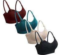 GXXGE Lot de 4 Soutiens-Gorge d’Allaitement, Soutien-Gorge Push-up en Soie sans Couture, XX-Large