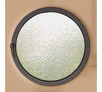 GXXINGIN Fenêtre à battant Ronde pivotante affleurante, en Alliage d'aluminium et Verre trempé, pour Salle de Bain, Chambre, Cuisine, Maison, Noire, 2,80 cm / 31,3 Pouces