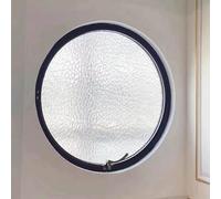 GXXINGIN Fenêtre Circulaire Noire rotative à 360° avec poignées, fenêtre de Ventilation et d'éclairage, Montage encastré pour Salle de Bain/Chambre à Coucher, avec Verre renforcé de 5 mm d'épaisseur