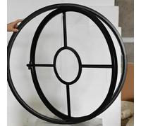 GXXINGIN Fenêtre Ronde pivotante à axe Central, fenêtre Ronde en Alliage d'aluminium avec Verre trempé, fenêtre Ronde en Verre encastrée pour Salle de Bain, fenêtre à battant pivotante avec poignée