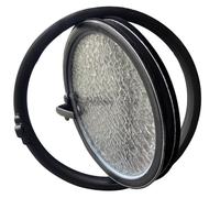 GXXINGIN Fenêtre Ronde pivotante en Verre trempé, Montage encastré, pivotante à 360°, en Alliage d'aluminium, pour Salle de Bain, Cuisine, décoration de Maison de Jeu, Noir, 2,85 cm/33 po