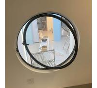 GXXINGIN Fenêtre rotative Circulaire de 40 50 60 70 80 90 100 cm de diamètre - Fenêtre de Remise Ronde encastrée avec Verre trempé - Fenêtres de sous-Sol de Remplacement rotatives à 360 ° pour remis