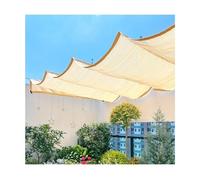 GXXINGIN Voile d'ombrage rétractable avec Protection UV à 90% pour pergola, Patio, Design ondulé, avec câble, 2,4 m x 8 m