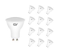GY Ampoule LED GU10 8W 660LM 2700K Blanc Chaud, 120° Larges Faisceaux, Verre Dépolie, Ampoules GU10 Led Non-Dimmable 12 Unité (Lot de 1)