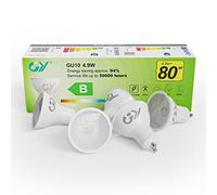 GY Ampoules LED GU10 4.9W Equivalent 80W, 780LM 3000K Blanc Chaud, Angle de Lumière 120°, Ampoule GU10 Led Efficacité Energétique, Non-Dimmable, Lot de 5