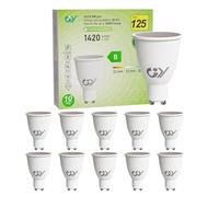 GY Ampoules LED GU10 Classe B 9W Equivalent 125W, 1420LM 6500K Blanc Froid, Angle de Lumière 110°, Ampoule GU10 Led Efficacité Energétique, ，Non-Dimmable, Lot de 10