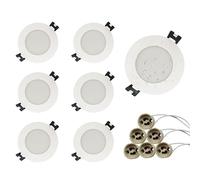GY Lot de 6 spots LED encastrables avec douille GU10, IP65, pour salle de bain, cuisine, cadre de montage LED GU10, spot blanc rond, douille pour ampoule LED MR16, orientable à 35°