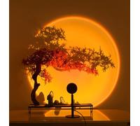 GY Sunset Lamp, 4 Couleurs Lampe Coucher de Soleil, Port USB Sunset Projection Light, Lumière Ambiance Rotative de 180°, Lampe Selfie, Idéal pour Photos, Fêtes et la Décoration de la Salle