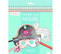 [GY022O] Avenue Mandarine carnet de coloriage Graffy pop mask de 24 masques p...