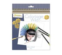 Avenue Mandarine Carnet de coloriage MY MANDARINE GY120C 28 pages 20x20 cm Collection Wild WILD 5
