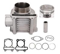 GY6 150cc Scooter Motor Cylinder Head Kit | Aluminum Alloy Rebuilt Assembly Set with Piston Gasket Spring | Replacement for Old & Damaged Parts | Improves Motor Performance &