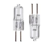 GY6.35 50 watts G6.35 24 Volts 100W Ampoules halogènes JC Type Lentille en verre transparent Ampoule 20W G6.35 / GY6.35 Base bi-broche Blanc chaud 5PCS 200W