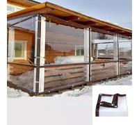 GY8PKVWKWQ Bâche imperméable Transparente Robuste, bâche de Serre extérieure, imperméable à la Pluie, revêtement de Cour, bâches imperméables Transparentes(13x16 ft(4x5m))