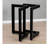 GY8PKVWKWQ Pieds de Meubles de Remplacement for Bricolage, Pieds de Banc en Fer Noir Industriel, boulons, vis et Coussinets en Caoutchouc, Pieds de Meubles(W40xH70cm/W15.7xH27.5in)