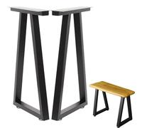 GY8PKVWKWQ Pieds de Meubles Robustes, Installation Rapide et Accessoires Riches, Artistique Noir, Pieds de Bureau en métal, for Table, Banc, lit, Chaise(W50CMxH62.5CM)