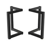 GY8PKVWKWQ Pieds de Remplacement en métal, Pieds de Meubles de Remplacement, Pieds de Support de Meubles réglables, boulons, vis et Coussinets en Caoutchouc(Black,W60xH70cm/W23.6xH27.5in)