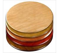 GY8PKVWKWQ Plateau de Table Rond Standard de 60-70-80-90cm, Plateau de Table en Panneaux de Particules Entiers, Organisateur Paresseux Susan Extra Large(Walnut,60cm(24in))