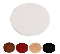 GY8PKVWKWQ Plateau tournant Rond en Bois Massif, Plateau en Bois Massif de 24 Pouces, 28 Pouces, 32 Pouces, Finition Vernie, for Bureau Debout et Bureau(White,60cm(24in))