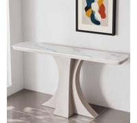 GY8PKVWKWQ Table De Canapé Console, Table De Foyer, Console en Dalle De Pierre, Assemblage Facile, Blanc, 80 Cm, 120 Cm, 100 Cm, for La Décoration Et L'organisation(White,120cm)