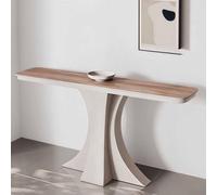 GY8PKVWKWQ Table De Canapé Console, Table De Foyer, Console en Dalle De Pierre, Assemblage Facile, Blanc, 80 Cm, 120 Cm, 100 Cm, for La Décoration Et L'organisation(White+Wood,150cm)