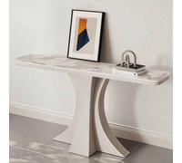 GY8PKVWKWQ Table De Canapé Console, Table De Foyer, Console en Dalle De Pierre, Assemblage Facile, Blanc, 80 Cm, 120 Cm, 100 Cm, for La Décoration Et L'organisation(White+Gold,150cm)