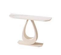 GY8PKVWKWQ Tables D'appoint De Couloir, Table Console D'entrée, 80 Cm, 100 Cm, 120 Cm, Faux Marbre, Base en Métal, for La Décoration Et L'organisation(Off-White,70cm)