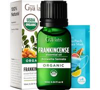 Gya Labs Huile essentielle d'encens biologique pour douleur - Huile d'encens biologique pure qualité thérapeutique 100% pour peau - Huile essentielle d'encens biologique pour visage & diffuseur (10ml)
