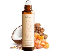 Gya Labs Roll-on d'huile essentielle d'encens et de myrrhe pour soulagement du stress (10ml) - Pur pré-dilué - Pour l'aromathérapie, soulagement de la douleur et une peau saine - Utilisation sur peau