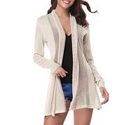 Gyabnw Cardigan Femme, Bolero Femme Chic et Elegant, Translucide Léger Respirant Gilet Long