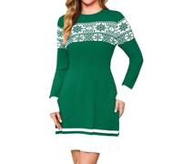 Gyabnw Robe Pull Noël Femme Robe Moulante À Manches Longues en Maille Douce Parfaite pour Noël Et Les Soirées Hivernales