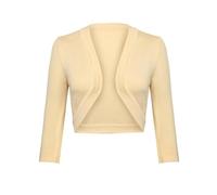 Gyabnw Veste Boléro Courte Femme Cardigan Élégant Manches 34 Haut pour Cérémonie Mariage Robe de Soirée Gilet Chic de Tenue Classique