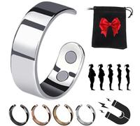 Gyagalre Sömni Bague Sömni pour femme - Bague de thérapie magnétique réglable en 2025 - Aide au sommeil - Réduction de la fatigue - Pour homme et femme, Acier inoxydable, Aucune pierre précieuse