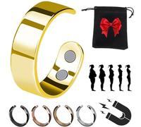 Gyagalre Sömni Bague Sömni pour femme - Bague de thérapie magnétique réglable en 2025 - Aide au sommeil - Réduction de la fatigue - Pour homme et femme, Acier inoxydable, Aucune pierre précieuse