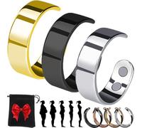 Gyagalre Sömni Bague Sömni pour femme - Bague de thérapie magnétique réglable en 2025 - Aide au sommeil - Réduction de la fatigue - Pour homme et femme, Acier inoxydable, Aucune pierre précieuse