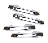 GYAHJSXC 1 Ensemble Garniture Poignée Porte Extérieure Voiture Couverture Décorative Avec 3 Trous Chrome LHD Argent Pour Outlander 2023 2022 Remplacement Poignée Porte