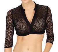 Gyaimxfu Lingerie pour femme - Haut chic - Col en V - Chemisier Dirndl en dentelle enveloppée - T-shirt léger d'Halloween - Petites chemises pour femmes - Haut sexy - Mode - Confortable - Chemisier