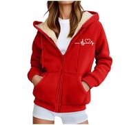 Gyaimxfu Veste en peluche pour femme - Veste d'hiver chaude - Doublure polaire - Veste de survêtement - Fermeture éclair intégrale - Veste en peluche - Veste à capuche Sherpa - Manteau d'automne