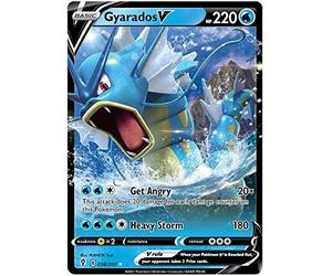 Gyarados V 028/203 Ultra Rare Pokemon Card (SWSH Evolving Skies) + Titan Cards® Toploader