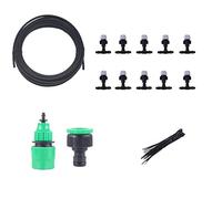 GYBBHia 10m Butes Système d'irrigation Maume Portable Arrosage Automatique Tête de pulvérisation du Tuyau de Jardin avec 4/7 '' PE Pelucheux Tuyau et connecteur