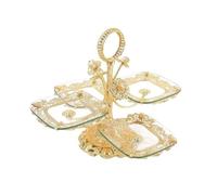 GYBBHia Assiette de rangement séparée légère de luxe for bonbons et chocolat, verre européen, salon, hôtel, pâtisserie, assiette de fruits