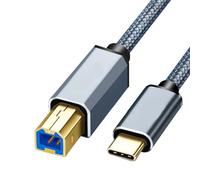 GYCAQAC Câble USB 3.0 USB-C vers USB-B Câble Imprimante/données, Câble Scanner Imprimante, Cable Imprimante USB C 2m, pour Imprimante, Scanner, Disque Dur Externe, Upstream