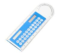 GYCAQAC Règle multifonction pour étudiants avec calculatrice solaire, loupe et rapporteur, compact et portable, outil de mesure et calcul précis pour école, bureau et devoirs, 127 * 43mm