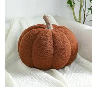 GYCF Chambre Coussin Citrouille, Halloween Décoration de Citrouille, Coussins en Peluche Polaire Sherpa Douce 3D pour Automne Thanksgiving Canapé Chambre,A06,20CM