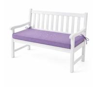 GYCF Coussin Banc Exterieur, Coussin d'Assise Déhoussable pour Meubles, Galette de Banc Antidérapante avec Fixations, Mousse 50D 5cm pour Terrasse et Salon,Violet,160x50x5cm