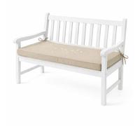 GYCF Coussin Banc Exterieur, Coussin d'Assise Déhoussable pour Meubles, Galette de Banc Antidérapante avec Fixations, Mousse 50D 5cm pour Terrasse et Salon,Beige,200x50x5cm