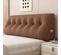 GYCF Coussin de Lecture Compensé, Triangulaire Coussin à Coins,Gros Coussin Canapé Dossier,Traversin Tête de lit Support Arrière Oreiller De Tête De Lit en Coin,Marron,80 * 50 * 20CM