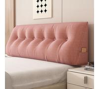 GYCF Coussin de Lecture Compensé, Triangulaire Coussin à Coins,Gros Coussin Canapé Dossier,Traversin Tête de lit Support Arrière Oreiller De Tête De Lit en Coin,Rose,135 * 50 * 20CM